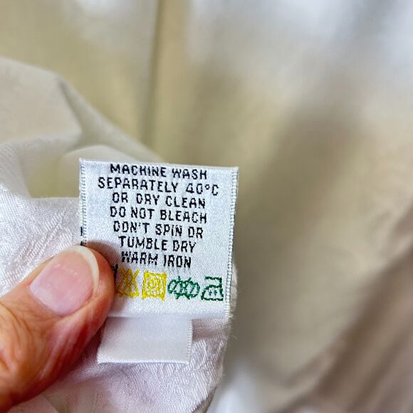 Bugatchi Julian White Paisley Jacquard Cotton LS Button Front Shirt Size L - Picture 12 of 15